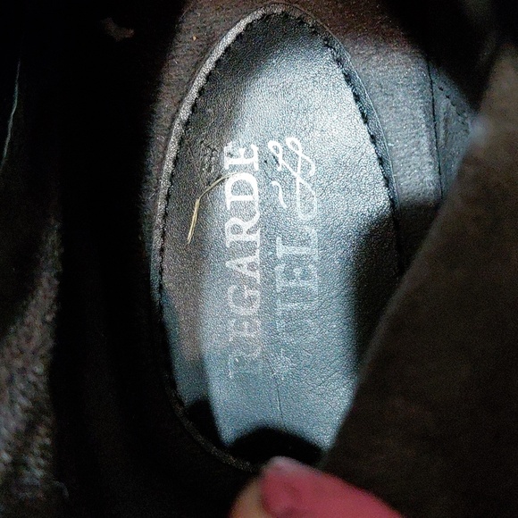 Regarde Le Ciel Black Leather Ankle boots Women's Black Booties Size 10 - Picture 12 of 12